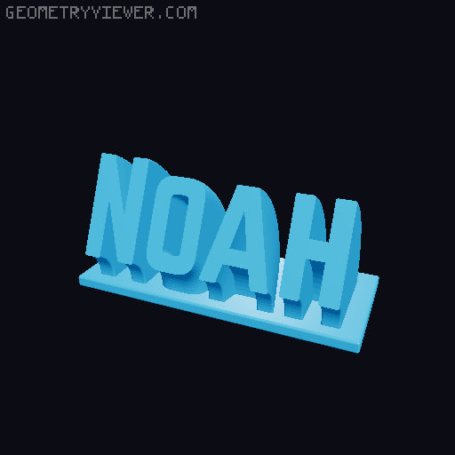 Sweeping Name Tag 3D model thumbnail