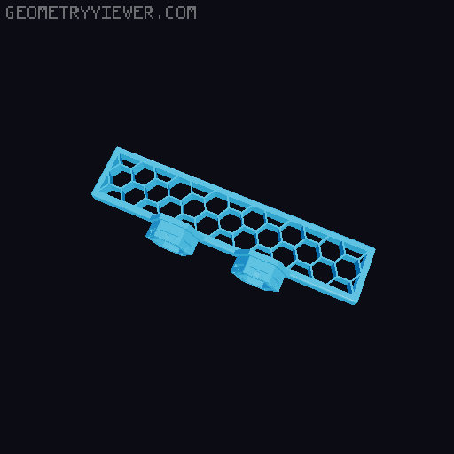 HSW parametric hexagonal tool holder 3D model thumbnail