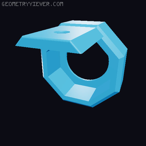 Reinforcing Element (5 times stronger) for round bar connectors 3D model thumbnail