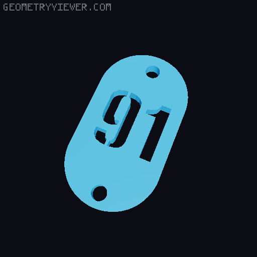 Porta chaves; Keychain 3D model thumbnail