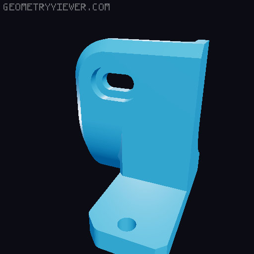 Split low profile mount for Bento Mini 3D model thumbnail