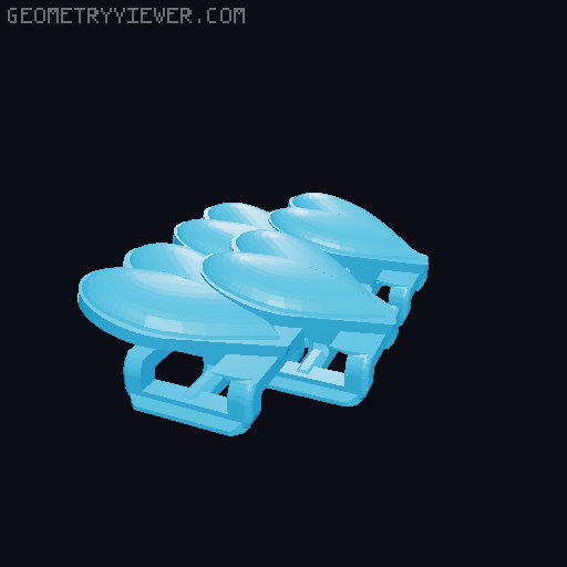Heart bow tie 2 variants 3D model thumbnail