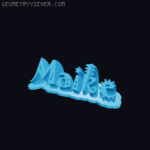Sweeping crazy name tag 3D model thumbnail