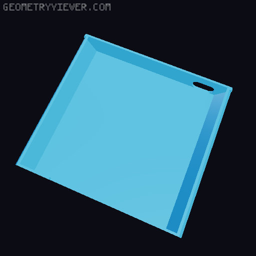 Under Desk Drawer - no handle and usb pass through holes remix 3D model thumbnail