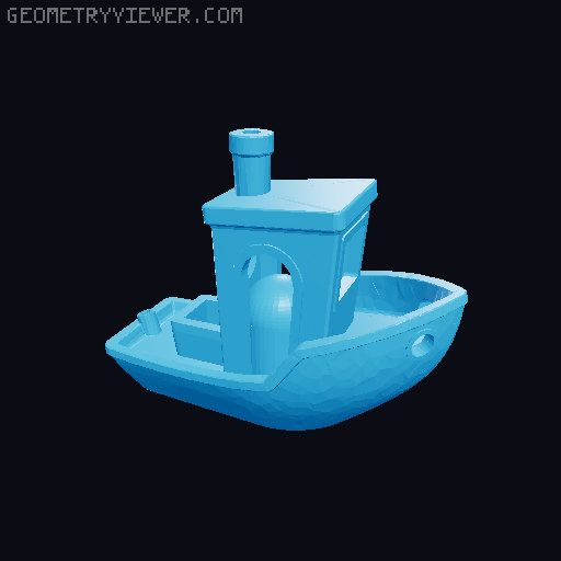 Fader Frigate (Benchy Knob) 3D model thumbnail
