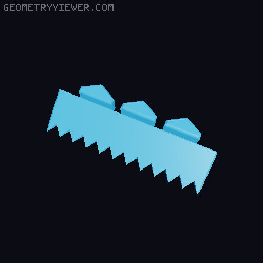 Ice Scraper with reusable blades and case 3D model thumbnail