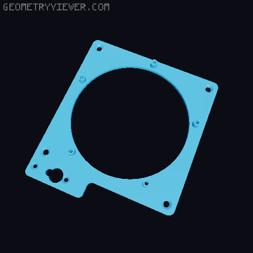 Servo automated iris / aperture for 120 mm fan 3D model thumbnail