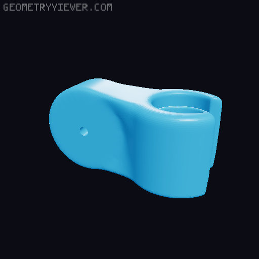 Adjustable Shower Head Holder (5-Part Modular Mount) 3D model thumbnail
