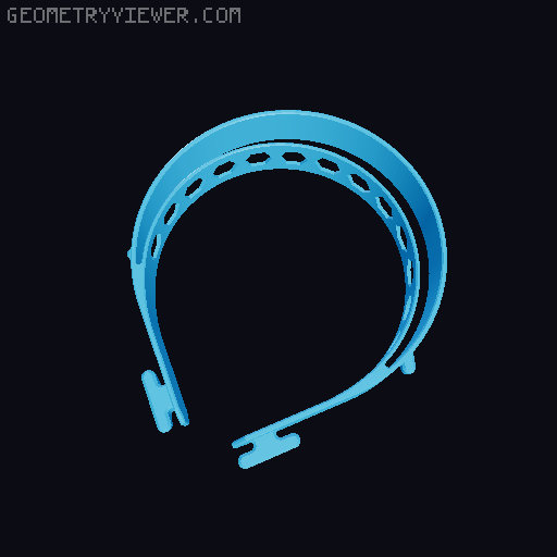 RC1 HEADBAND PRE-STACKED, SUPPORTED, NO LABEL 3D model thumbnail