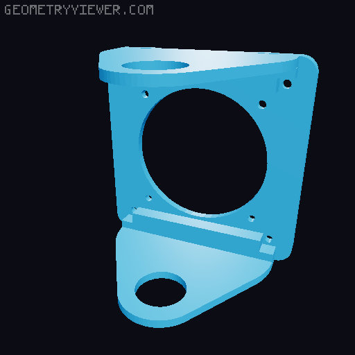 Universal 32mm Microscope Adapter: LG Monitor Stand & VESA 75/100 Compatible 3D model thumbnail