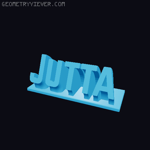 Sweeping Name Tag 3D model thumbnail