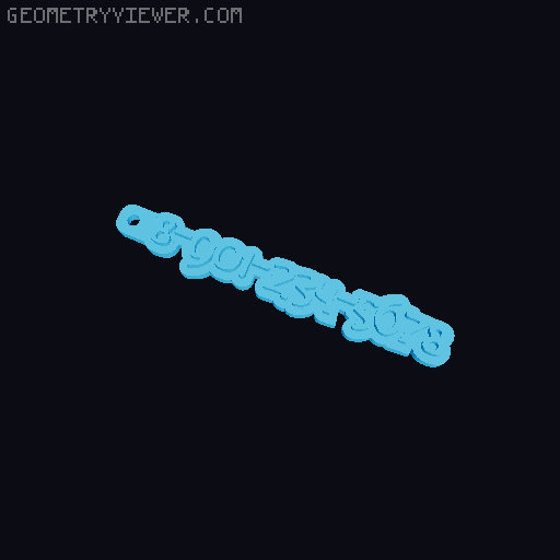 Брелок / Keychain 3D model thumbnail