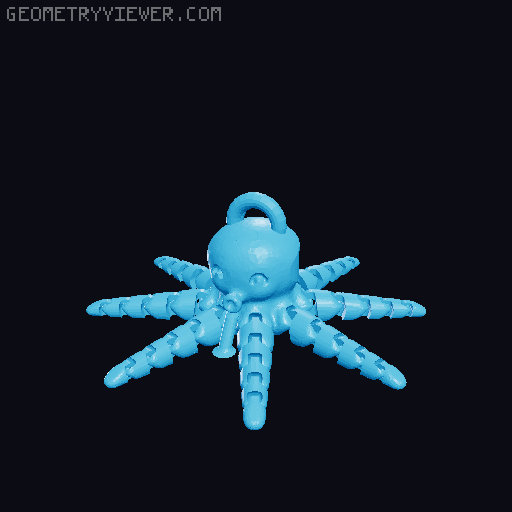 Named Cute Octopus 3D model thumbnail