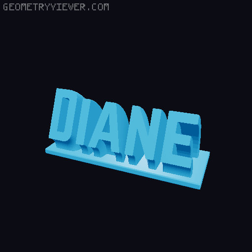 Sweeping Name Tag 3D model thumbnail