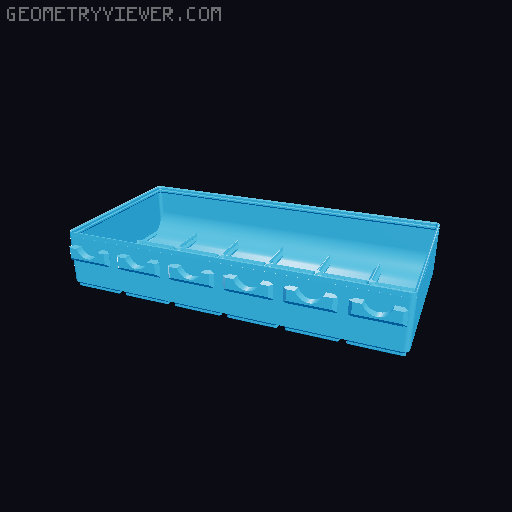 Parametric Gridfinity bins for GOEWS 3D model thumbnail