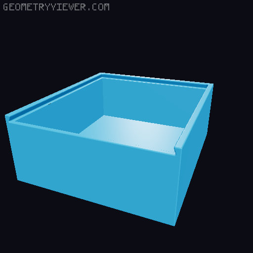 Stackable MTG Commander Deck Box V1 - No Token Dividers 3D model thumbnail