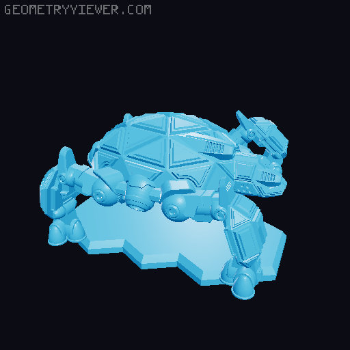 Great Turtle Battlemech 3D model thumbnail