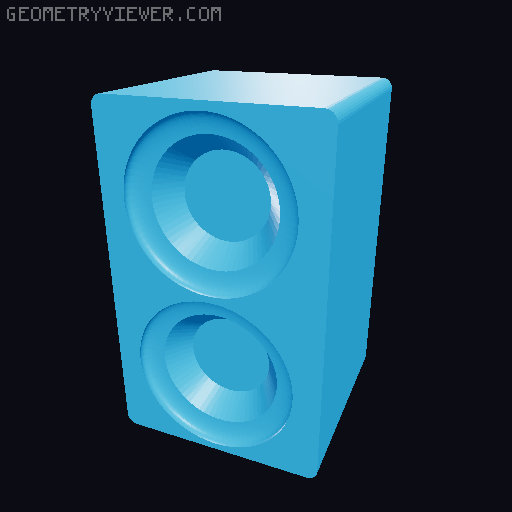 Speaker Box Bobble Head 3D model thumbnail