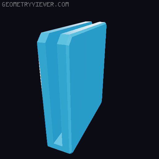 Magnetic door for lack enclosure 3D model thumbnail