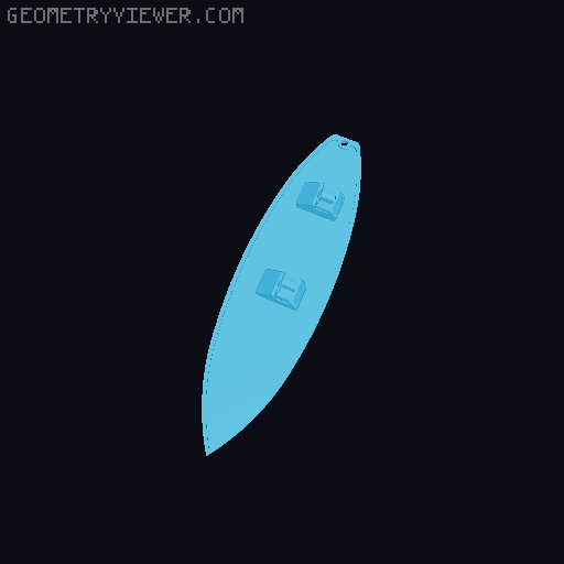 Mini 13 surfboard- goofy or normal 3D model thumbnail