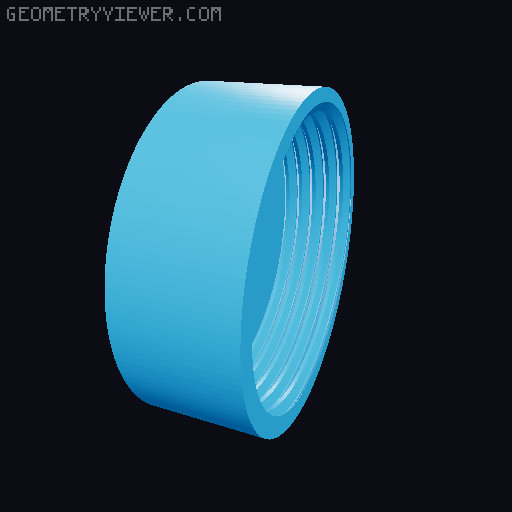 Drybox Screw Rod (With Endcaps) 3D model thumbnail