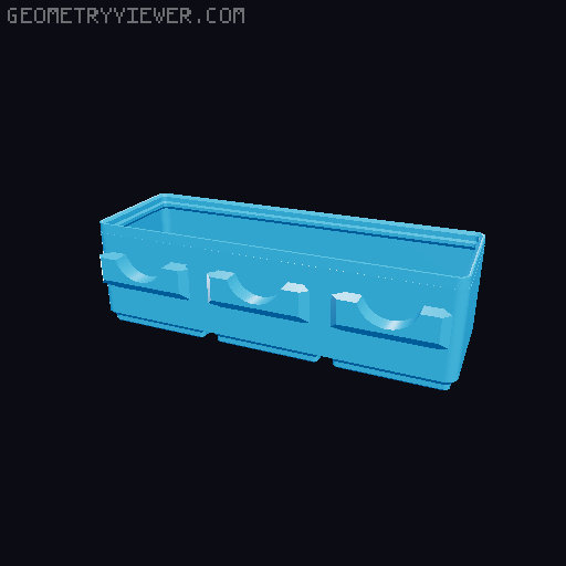 Parametric Gridfinity bins for GOEWS 3D model thumbnail