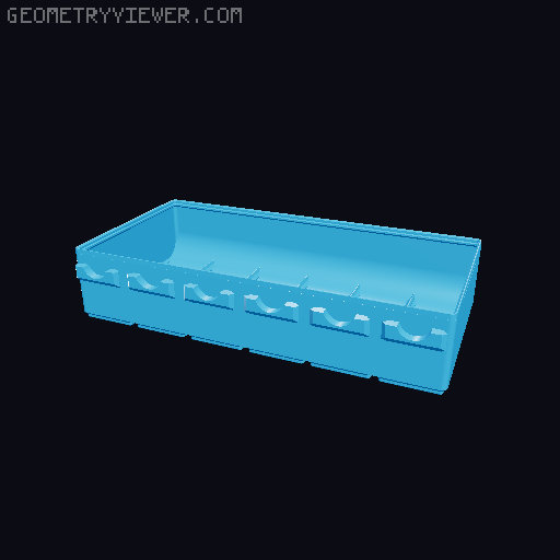 Parametric Gridfinity bins for GOEWS 3D model thumbnail