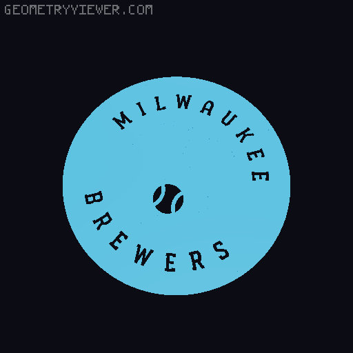Milwaukee Brewers logo AMS REQ 3D model thumbnail
