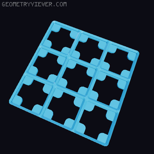 Gridfinity Embedded Magnet Base Plates 3D model thumbnail