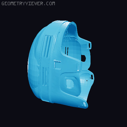 Prototype 3d printable Hockey Helmet Wayburt 3D model thumbnail