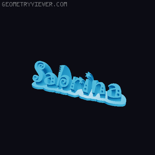 Sweeping crazy name tag 3D model thumbnail