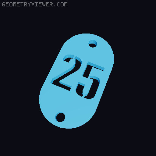 Porta chaves; Keychain 3D model thumbnail