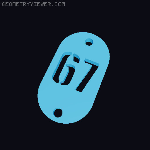 Porta chaves; Keychain 3D model thumbnail