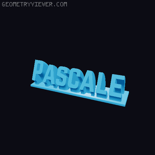 Sweeping Name Tag 3D model thumbnail