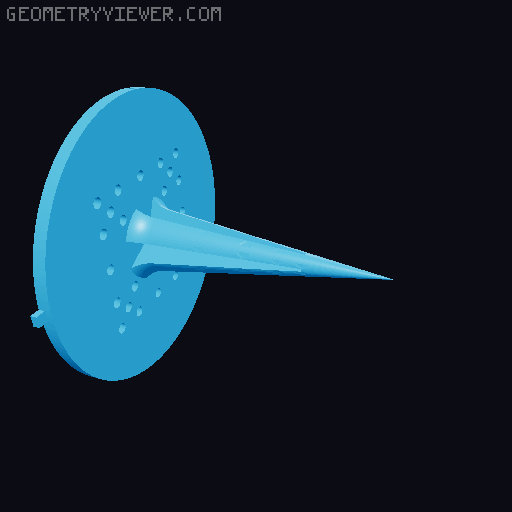 Vogelhuisprikker  (Push-pin birdhouse V0.2). 3D model thumbnail