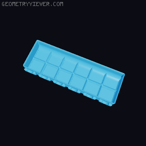 Parametric Gridfinity bins for GOEWS 3D model thumbnail