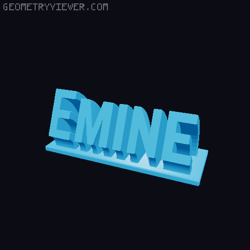 Sweeping Name Tag 3D model thumbnail