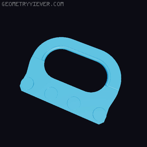 Ikea Slibb handle 3D model thumbnail