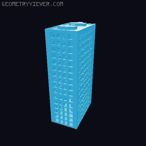 Immeuble quartier Rives du Cher à Tours 3D model thumbnail