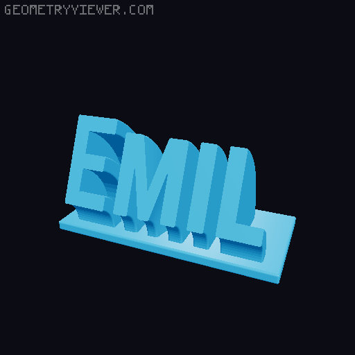 Sweeping Name Tag 3D model thumbnail