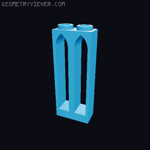 Piezas con Arcos Interiores 3D model thumbnail
