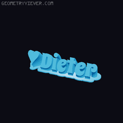 Valentine sculpture 3D model thumbnail
