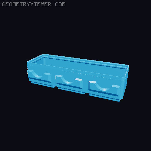 Parametric Gridfinity bins for GOEWS 3D model thumbnail