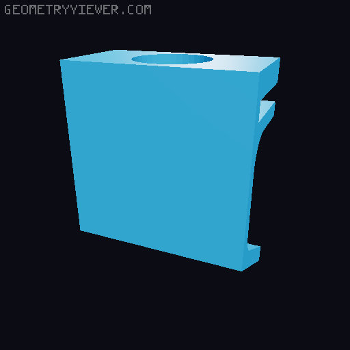 Enclosure door handle / Gehäuse Türschließe 3D model thumbnail