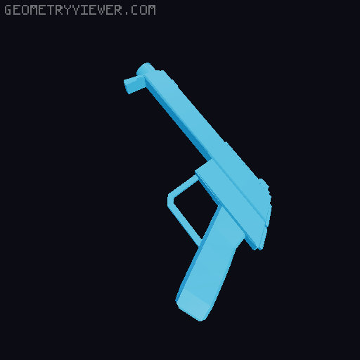 Rec Room Paintball Pistol 3D printable 3D model thumbnail