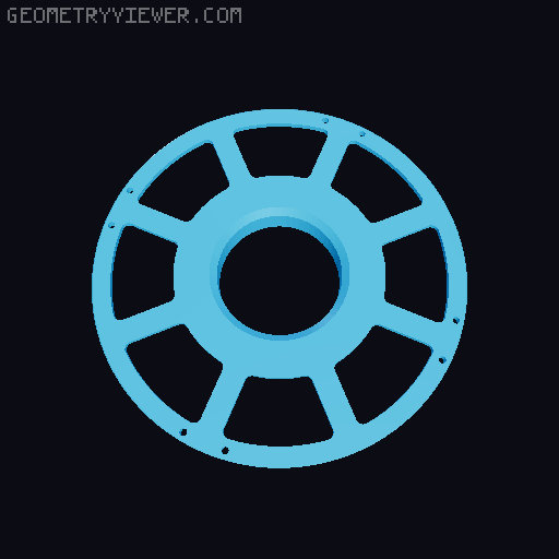 Small Wide Spool for Samples 3D model thumbnail