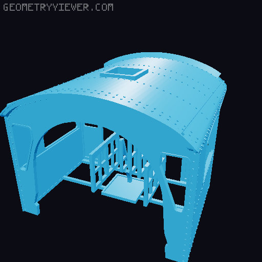 Southern Ry Cab for BLI 2-8-2 & 4-6-2 - HO scale 3D model thumbnail