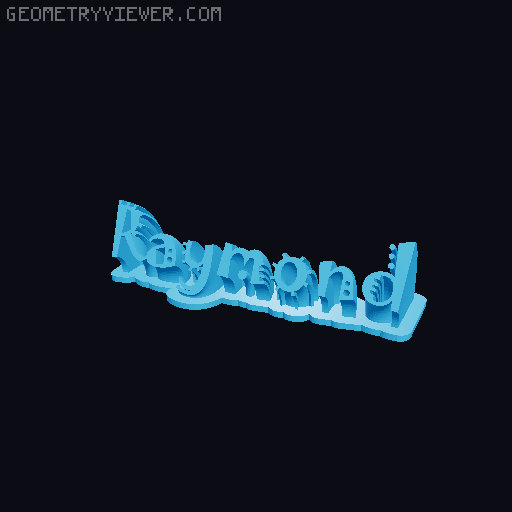 Sweeping crazy name tag 3D model thumbnail