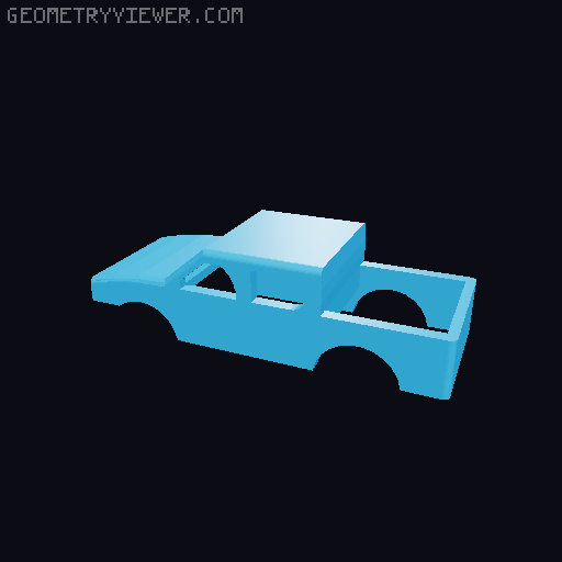 New trucks and a Toyota HiLux  (Model railway N scale 1:160) 3D model thumbnail