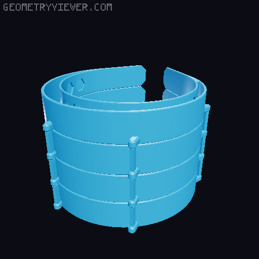 RC1 HEADBAND PRE-STACKED, SUPPORTED, NO LABEL 3D model thumbnail